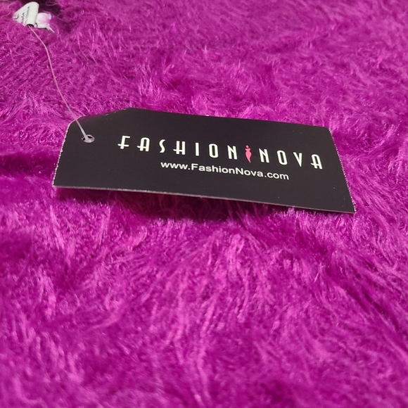 Sexy Cute Lilac Fuzzy Long Sleeve Halter Sweater New w/ Tags - Size M/L - Picture 8 of 16